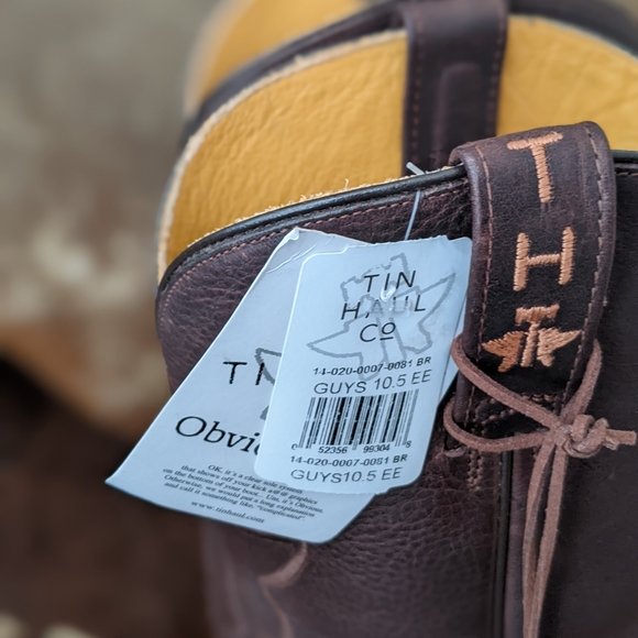 TIN HAUL "Bob Wire" mens Cowboy Western cattle rancher boots NEW with tags - Picture 11 of 16